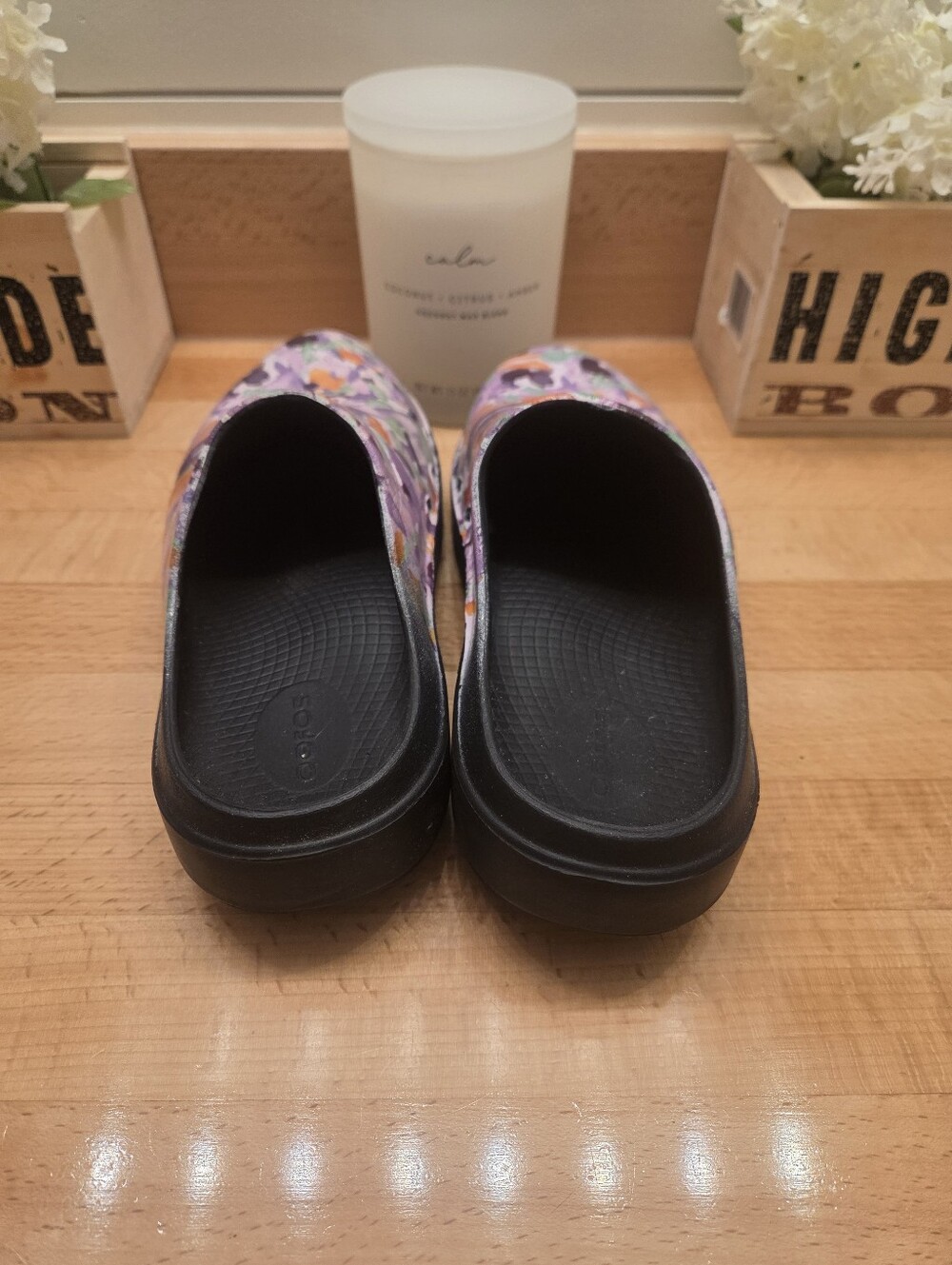 OOFOS OOclog Limited Edition Recovery Clogs Bellini Splash Watercolor Women's 8 - Picture 4 of 8